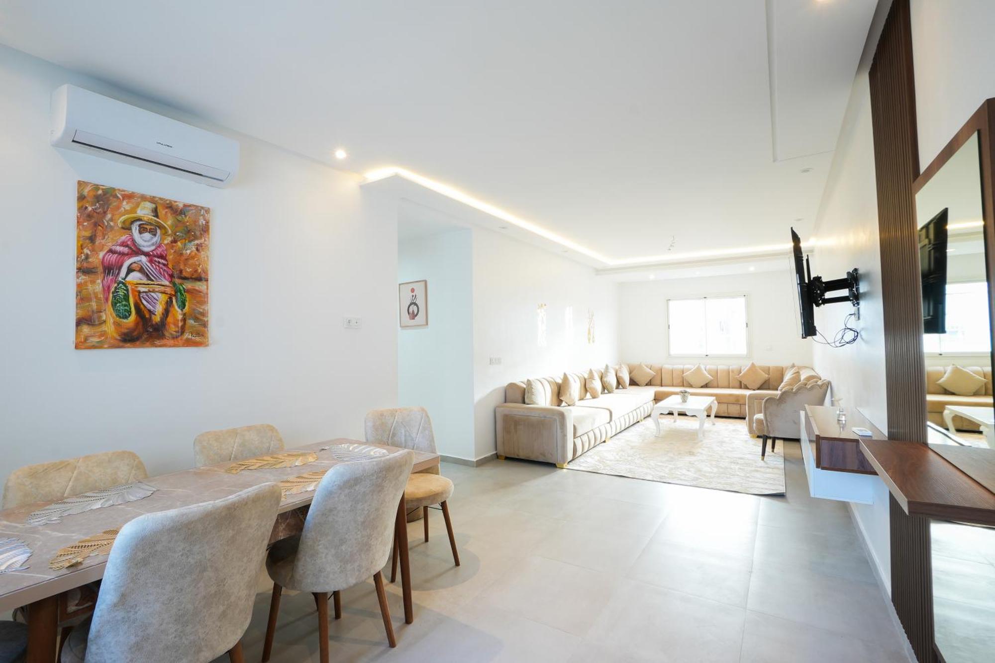 Appartement La Perle Du Detroit : Familial A Mesnana Golf Tanger.